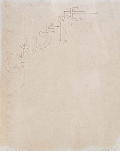 Munari, Coppia di disegni con nomi stilizzati