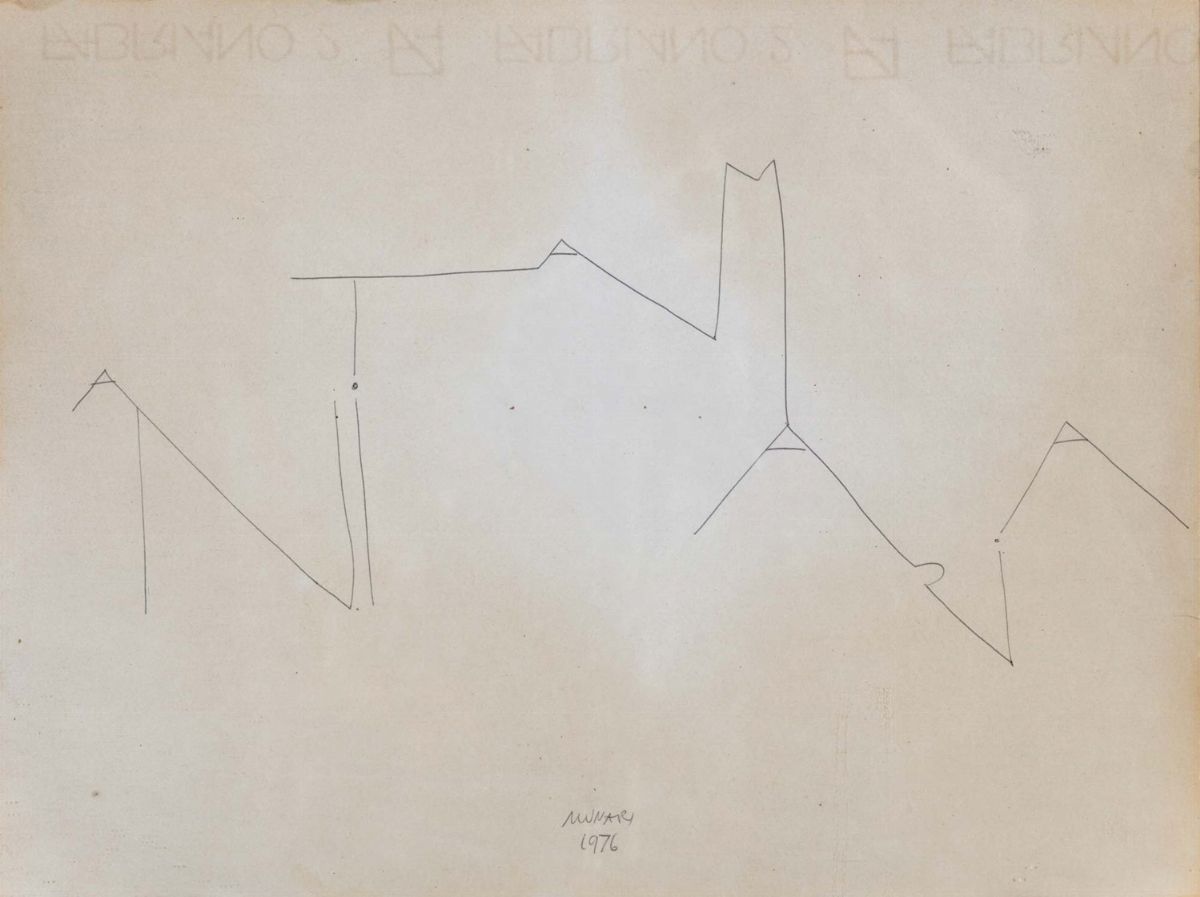 Munari, Bruno - Munari, Coppia di disegni con nomi stilizzati