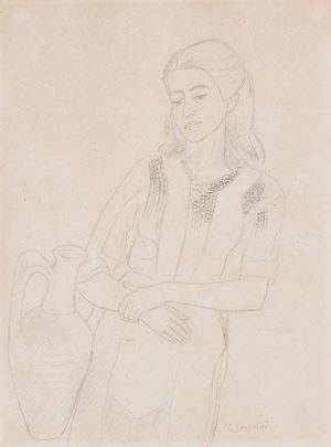 Ritratto di ragazza siciliana/Carmela con l'anfora