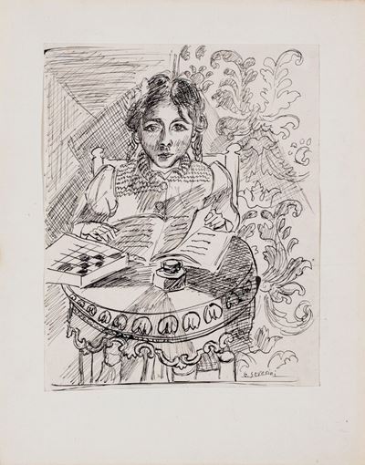 Studio per il Dipinto "petite Fille En Rouge/romana"