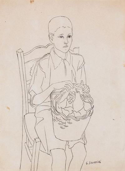 Ragazzo con Canestro di Frutta