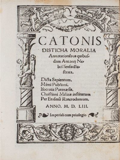 Catonis Disticha Moralia, 1553