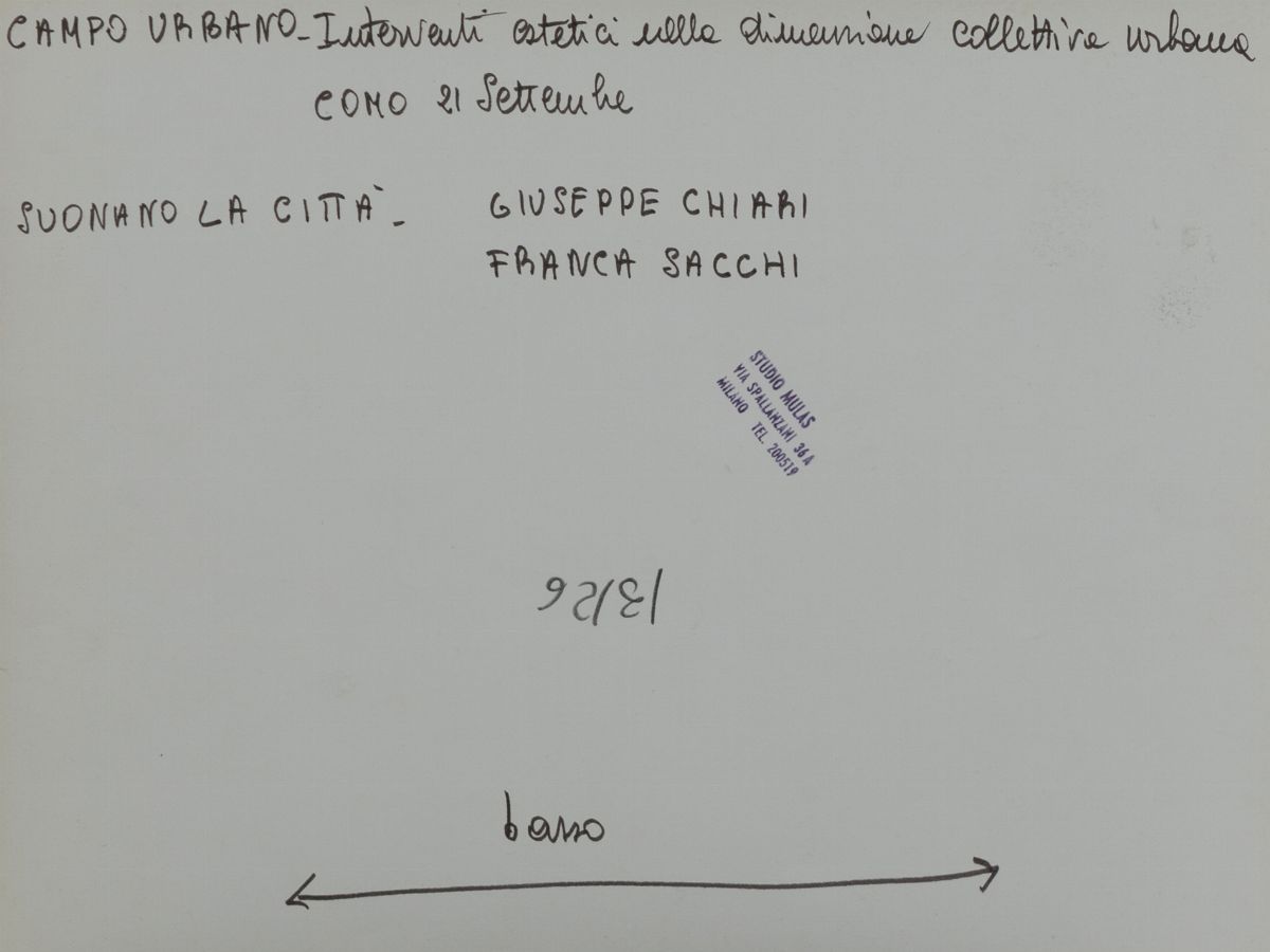 Ugo Mulas - Campo urbano - Interventi estetici nella dimensione collettiva urbana, 1969, 4 stampe...