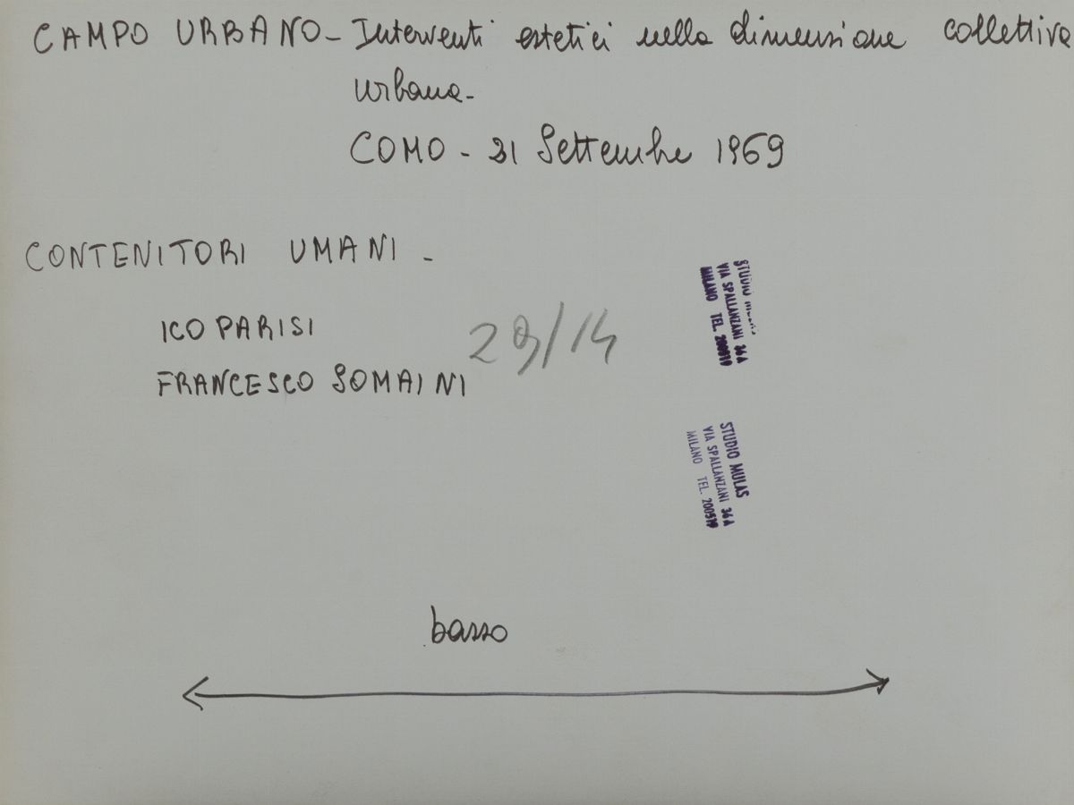 Ugo Mulas - Campo urbano - Interventi estetici nella dimensione collettiva urbana, 1969, 4 stampe...