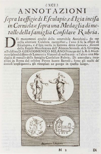 Scarfò, Lettera sui monumenti antichi con figure in rame
