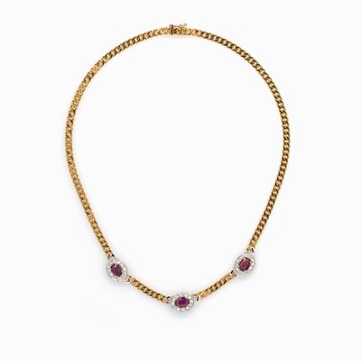 Collana in Oro e Rubini, Circa 1980 a Ca
