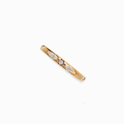 Bracciale Rigido in Oro, con Rubini e di