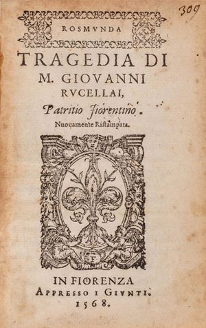 Giovanni Rucellai - Rosmunda Tragedia 