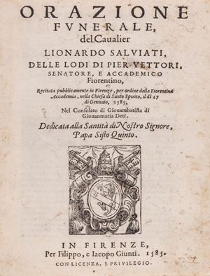 Lettera [a] Don Pietro Medici [...] sopra la festa fatta dal Duca di Carroccio, nella festiuita di San Giouambatista in Firenze 