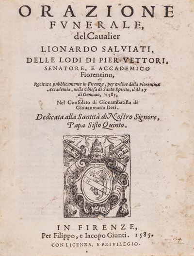 Salviati e Ruggieri, Lettera a Don Pietro Medici sopra la festa del Duca di Carroccio