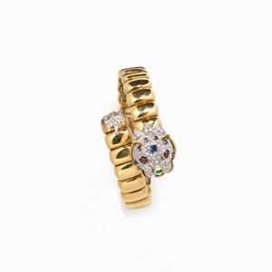 BRACCIALE IN ORO CON TESTA DI PANTERA, L