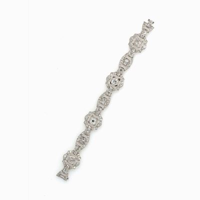 Bracciale Art Deco' in Platino e Diamant