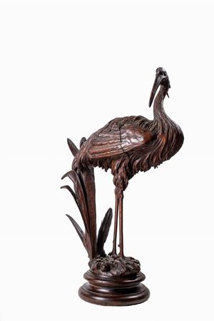 Wooden stork, late 19th century - early 20th century