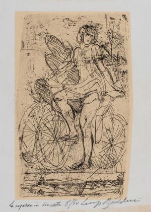 Lady on a bicycle