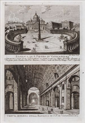 Brun Giovanni - Nuova raccolta di 100 vedute antiche della citt&#224; di Roma e sue vicinanze incise e dedicate da Giovanni Brun a sua eccellenza rma mons.r D. Stanislao Sanseverino de&#39; principi di Bisignano [...]
