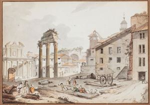 Rome, panorama of Campo Vaccino