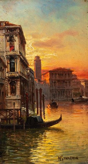 Scorcio di Venezia al tramonto