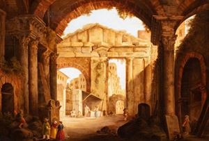 Rome, life at the Portico d'Ottavia