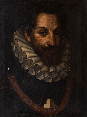  Half-length portrait of a gentleman of the Arlotti family, with a ruff and noble honor