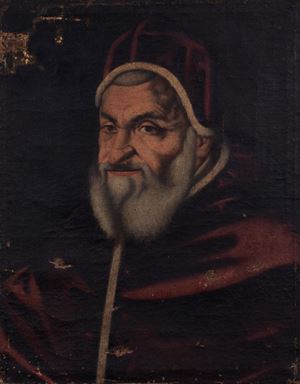 Portrait of the Pope Sixtus V, born Felice Peretti, head of the Catholic Church from 1585 al 1590