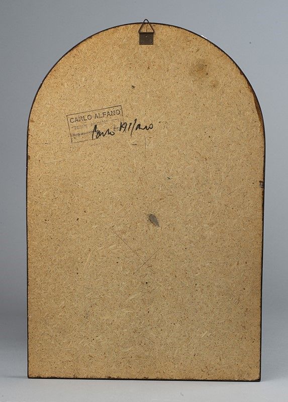 Carlo Alfano - Senza titolo, tecnica mista su legno