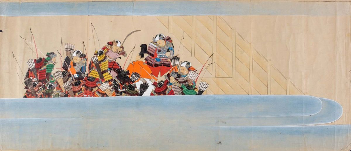 Giappone - Dipinti su carta a colori, Scuola Tosa, periodo Edo