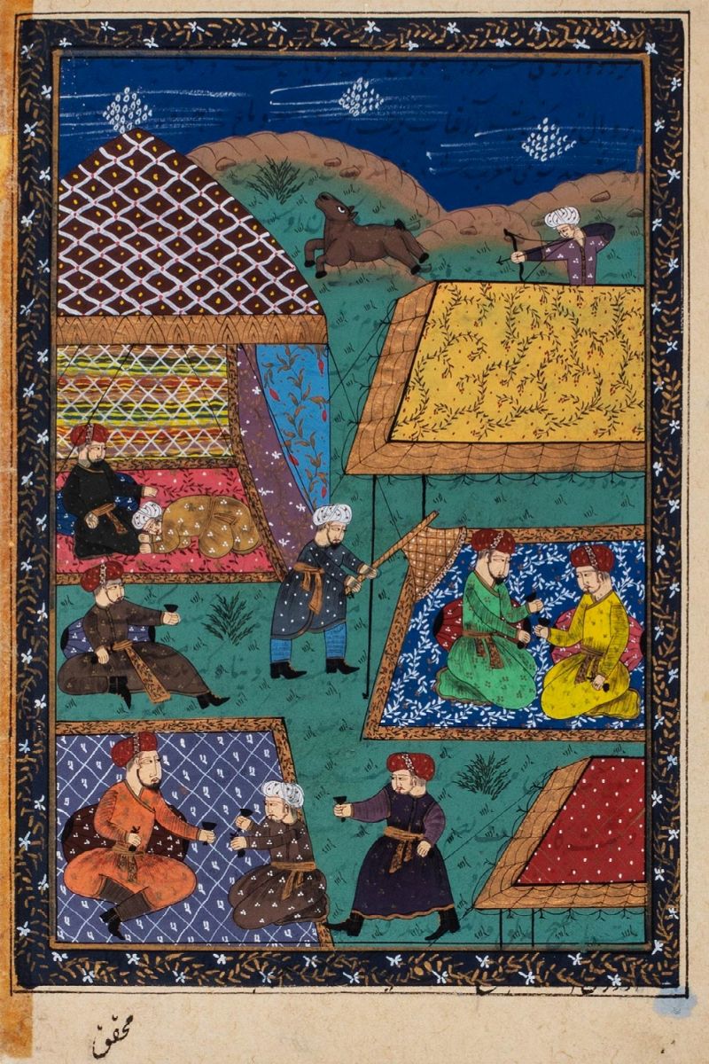 India - Persia - Miniatura su carta del XVIII secolo