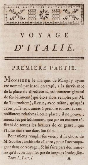 Voyage d'Italie, ou Recueil de notes sur les Ouvrages de Peinture & de Sculpture, qu'on voit dans les principales villes d'Italie