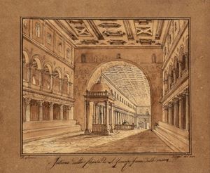 Interior of the Church of San Lorenzo fuori le Mura