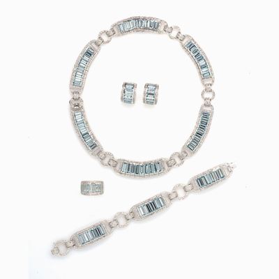 Importante Parure in Acquamarine Brasili