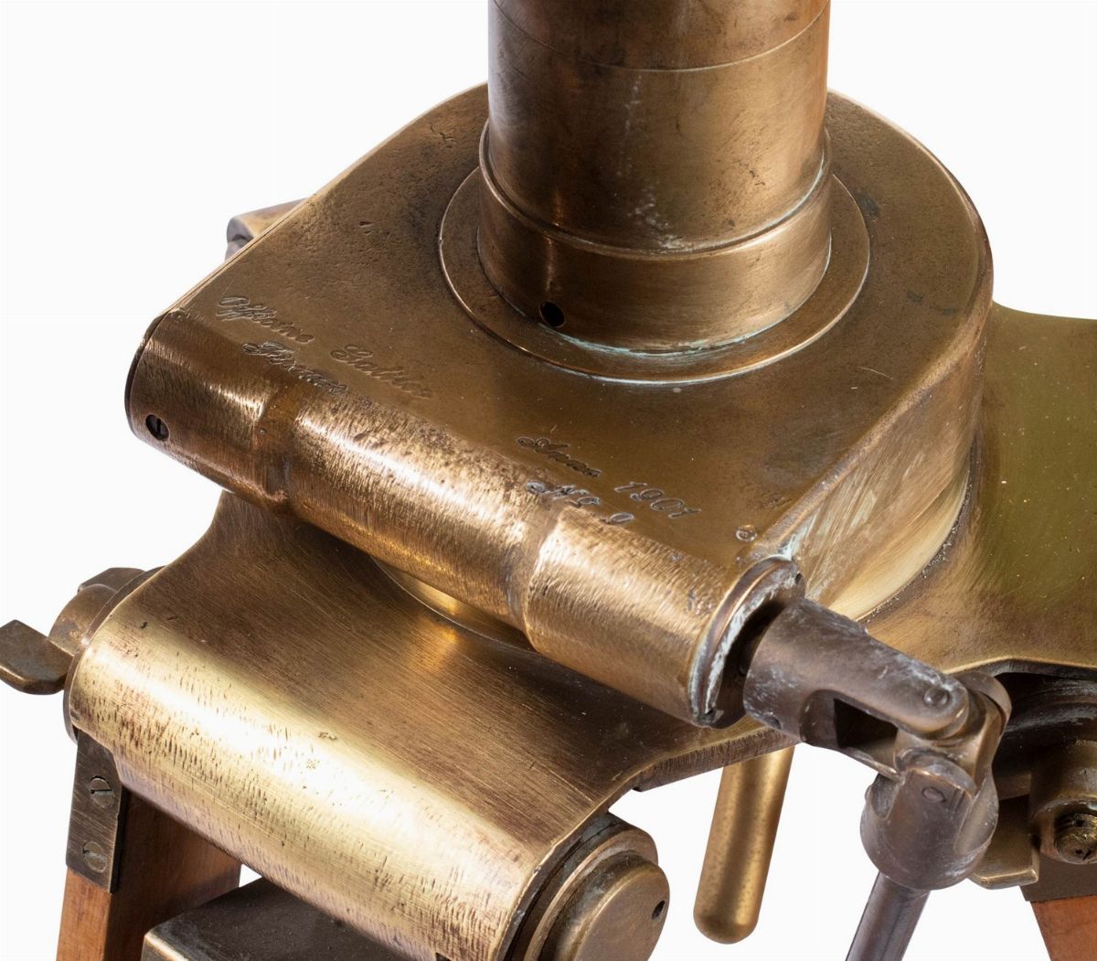 Officine Galileo, Cannocchiale binoculare con treppiede in legno, 1901