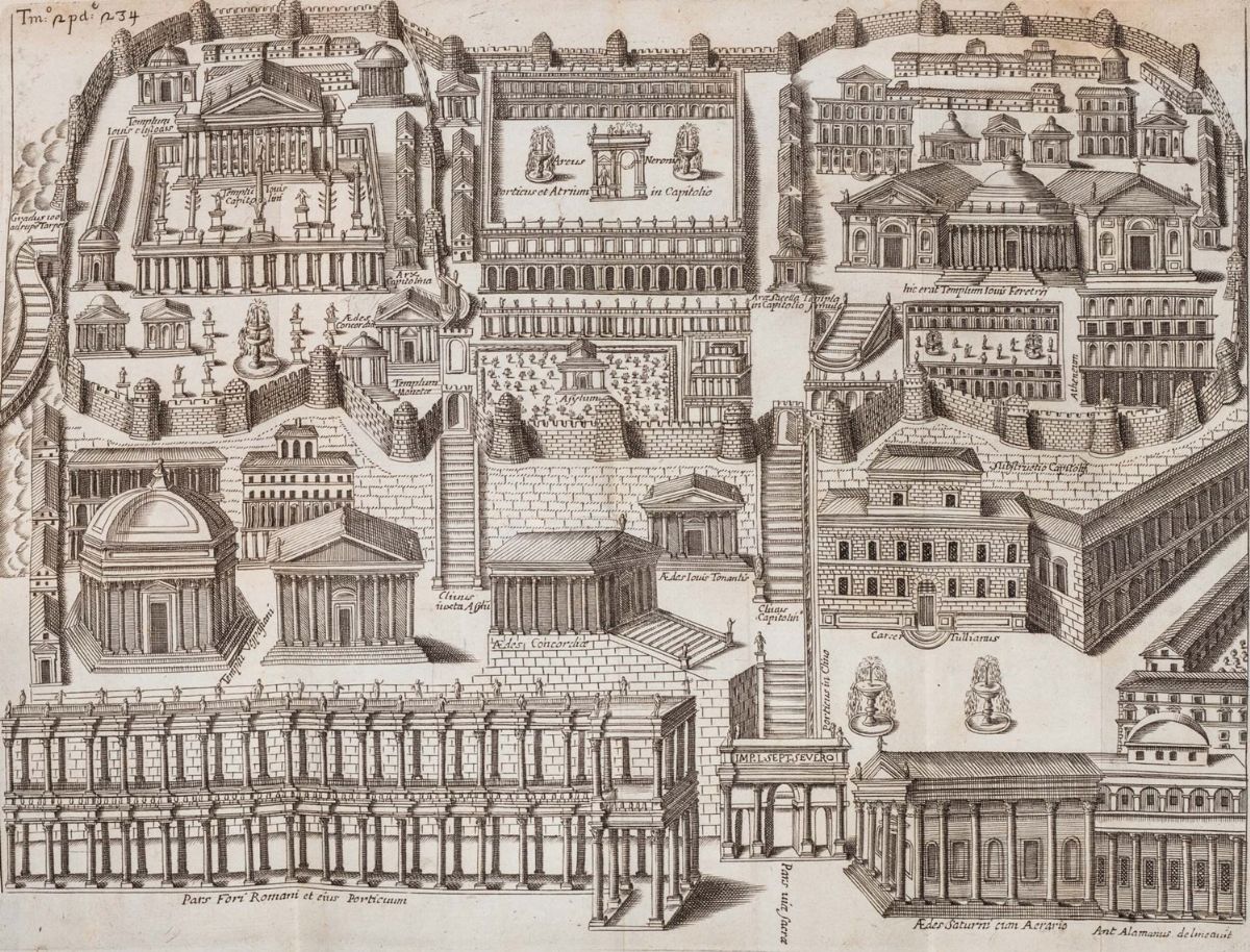 Roma antica e moderna, Prima edizione con incisioni e illustrazioni calcografiche