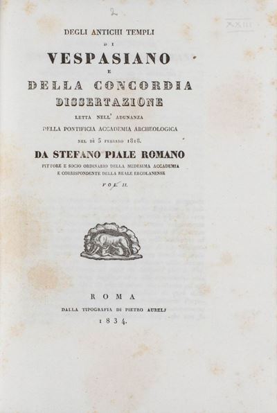 Dissertazioni sopra alcuni monumenti di Roma Antica