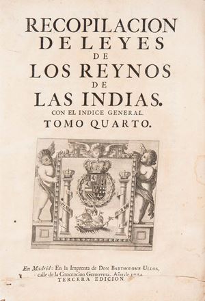 Recopilacion de Leyes de los Reynos de Indias