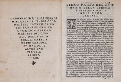 Libro primo della historia de l'Indie occidentali