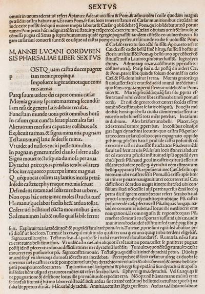 Pharsalia, edizione veneziana con commento di Ognibene Bonisoli