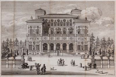 Villa Borghese fuori di Porta Pinciana con gli ornamenti, e con le figure delle statue più singol...