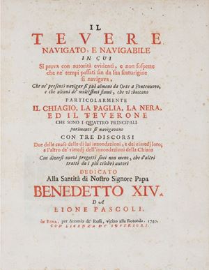Il Tevere [...]. Dove si ragiona in generale della natura di tutte le acque, e in particolare di quella del fiume di Roma