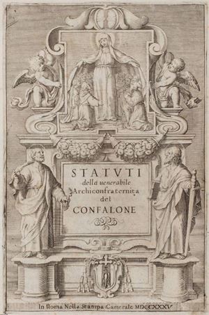 Religiosi - Statuti della venerabile archiconfraternita del Confalone
