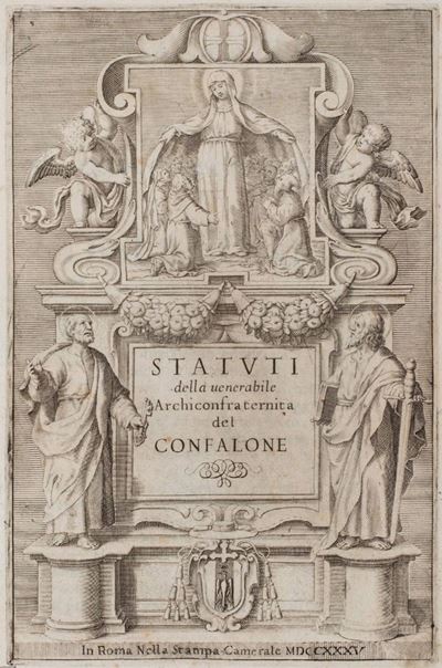 Statuti della venerabile archiconfraternita del Confalone, 1735