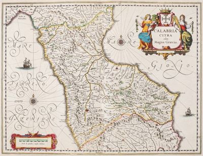 Calabria Citra olim Magna Graecia, incisione su rame