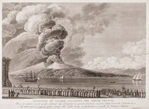 Eruzione di cenere accaduta nel Monte Vesuvio