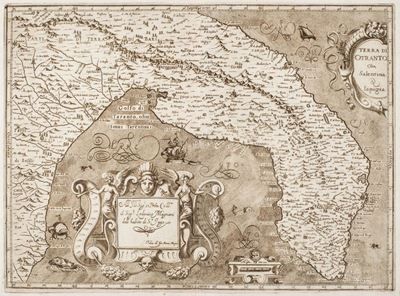 Magini, Terra di Otranto olim, Salentina, & Japigia, incisione su rame