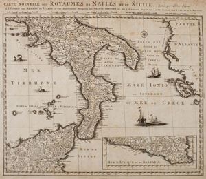 Carte nouvelle des Royaumes de Naples, et de Sicile
