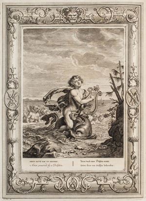 Le temple des muses, orné de LX. tableaux où sont représentés les evenemens les plus remarquables de l'antiquité fabuleuse