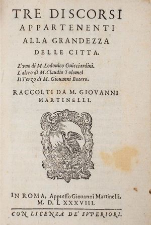 Tre discorsi appartenenti alla grandezza delle città
