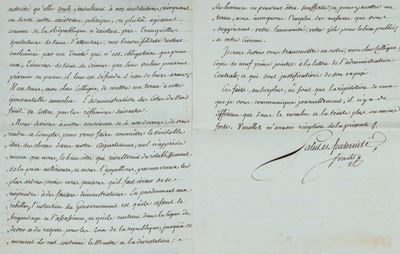 Lettera autografa firmata, 1799