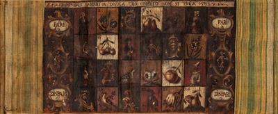 Tavoliere da gioco del XVIII secolo, Gioco reale danari in tavola oro coperto non si paga