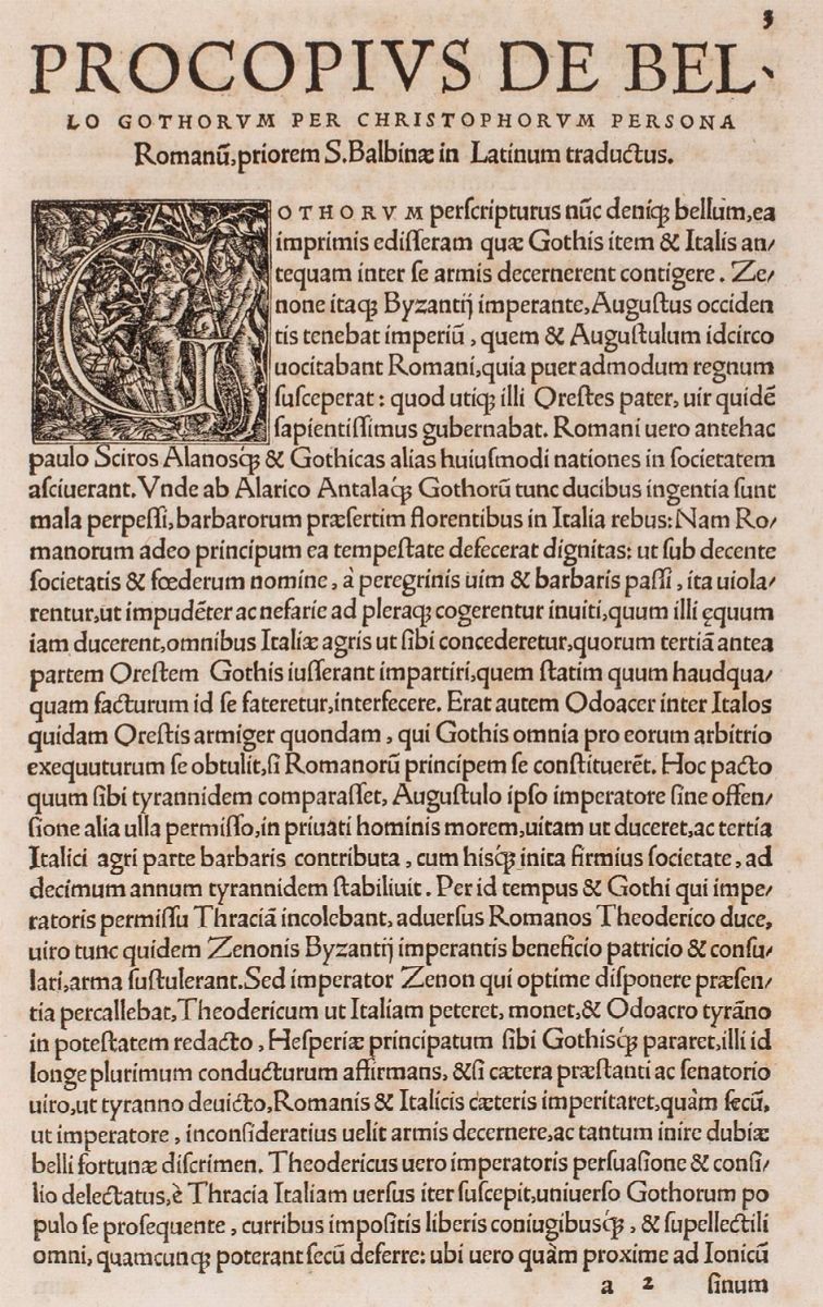 Procopio di Cesarea - De rebus Gothorum, Persarum ac Vandalorum, 1531