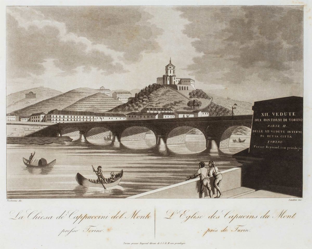 Raccolta di dodici principali vedute di Torino, 1824, incise all'acquatinta